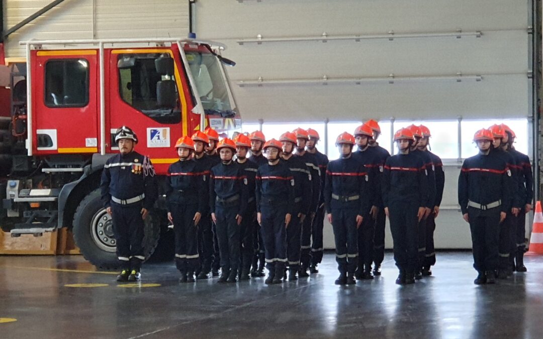 LES JEUNES SAPEURS-POMPIERS A L&rsquo;HONNEUR LORS DE LA SAINTE BARBE A LEZIGNAN